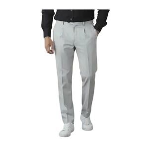 L.L. Bean Wrinkle Free‎ Off White Pleated Chino Pant 35/29 Blokecore Casual